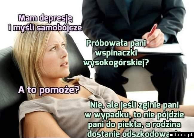 Mam depresję i myśli samobójcze