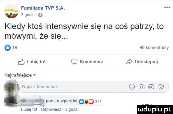 familiada tvp s a.           kiedy ktoś intensywnie się na coś patrzy to mówymi że się. o    as kamenlamy lubię w o komentar udostępnij najtrafniejsze r prosi a wpierw lome tm oduomedz adua