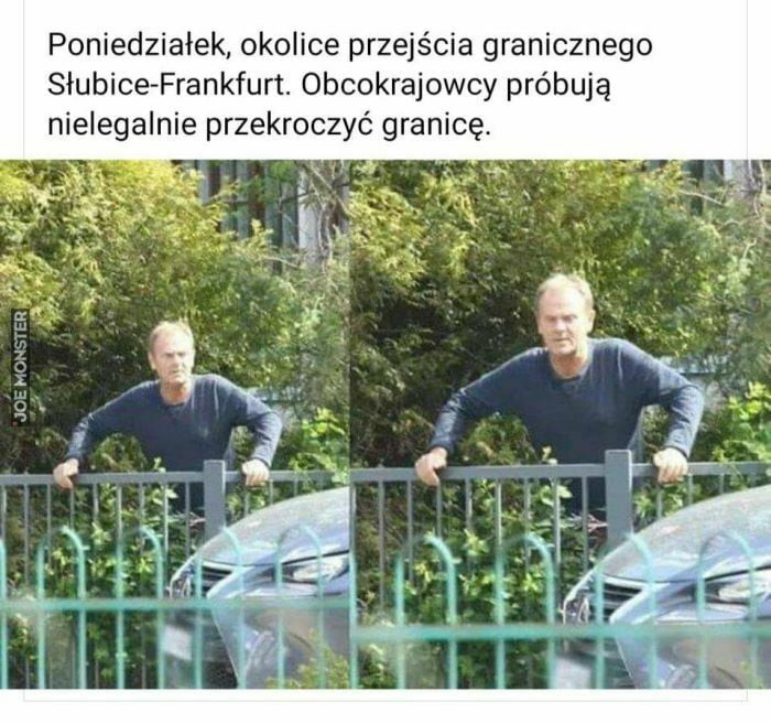 poniedziałek okolice przejścia granicznego słubice frankfurt. obcokrajowcy próbują nielegalnie przekroczyć granicę