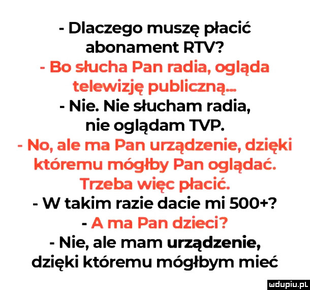 Dlaczego muszę płacić abonament RTV?