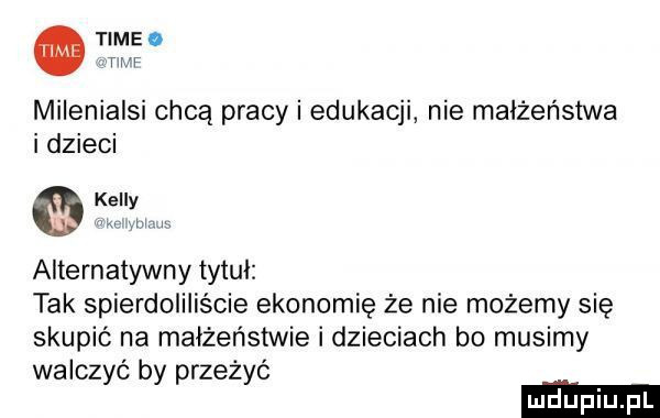 Milenialsi chcą pracy i edukacji, nie małżeństwa i dzieci