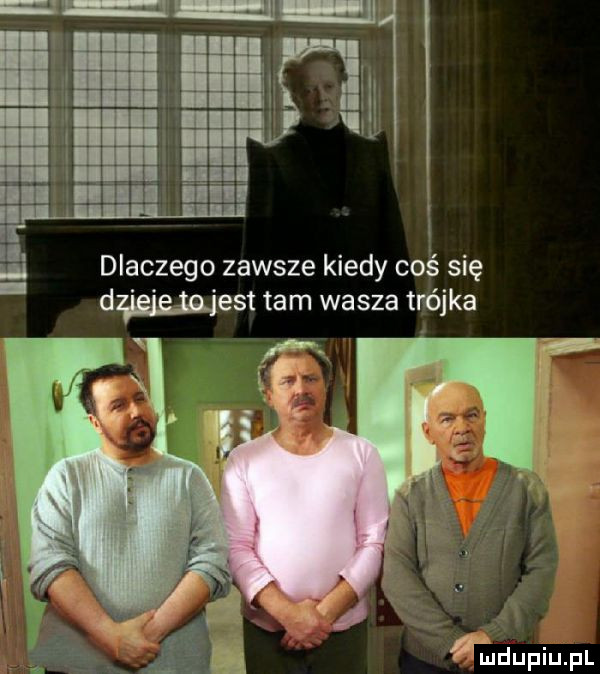 dlaczego zawsze kiedy coś się dz łngjajest tam wasza trójka