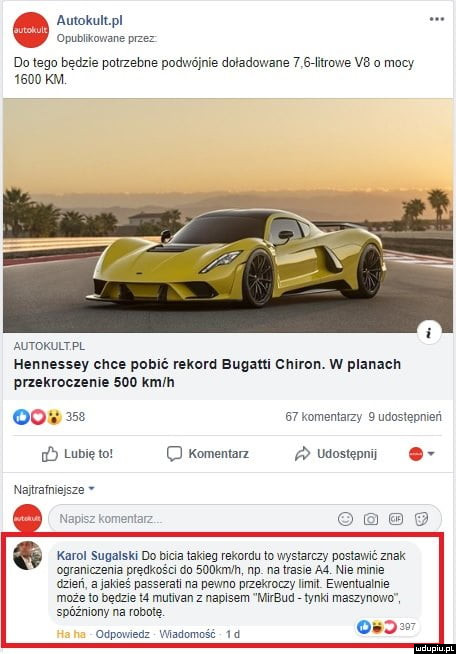 Rekord Bugatti Chiron