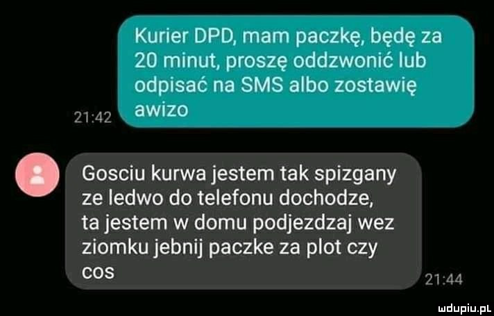 Kurier DPD, mam paczkę