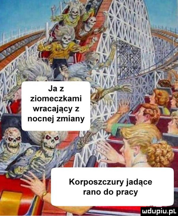 wracający z nocnej zmiany a korposzczury jadące rano do pracy