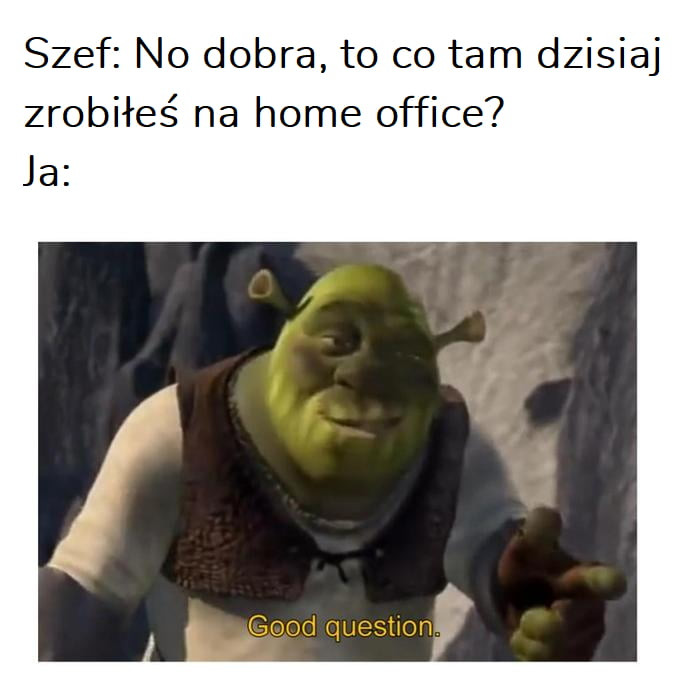 szef no dobra to co tam dzisiaj zrobiłeś na home office ja