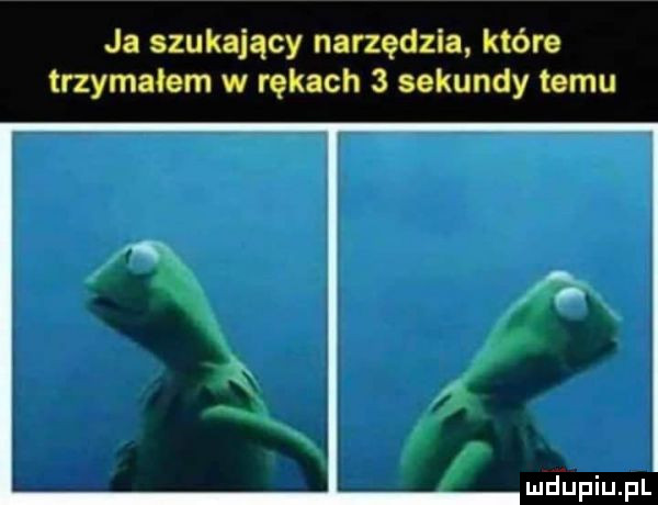 ja szukający narzędzia które trzymałem w rękach   sekundy temu