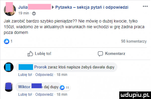 juda pytam sekcja pytań i oapowleazl    mm jak zambić bardzo szybko pieniądze nie mówię o dużej kwoczę tylko isnzl wiadumc ze w aklualuycn wamnlacn me wmodzl w grę żadna praca poza domem i    komemarzy d lubię m   komentar. prorok zaraz ms napisze zebyś dawała mw lublelnl ouwwseaz   mm. wiktor daj dupy n lublelo onpameaz mmm mduplu p