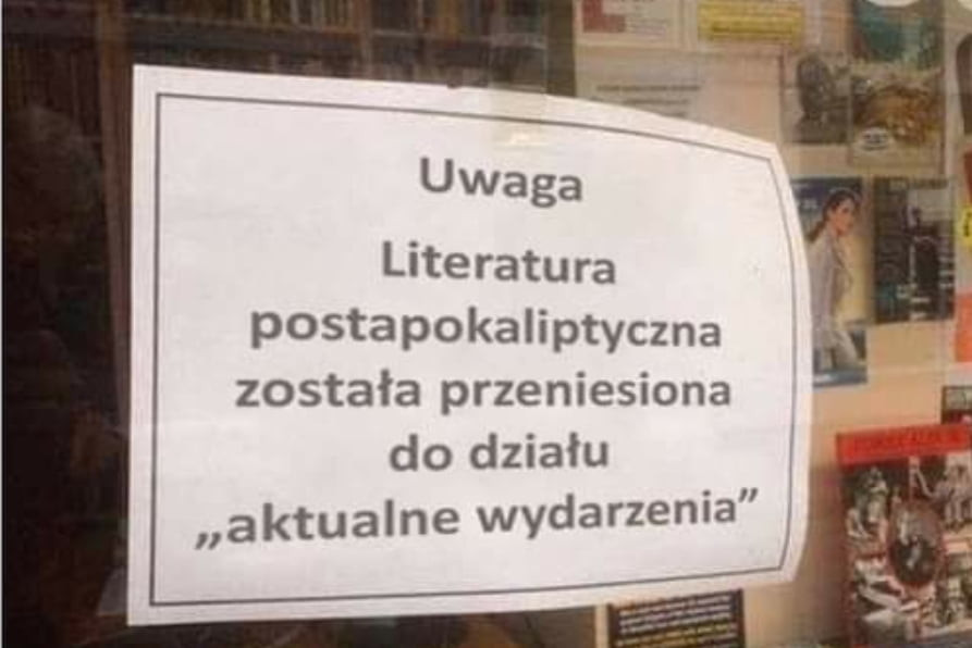 uwaga literatura postapokaliptyczna została przeniesiona do działu aktualne wydarzenia